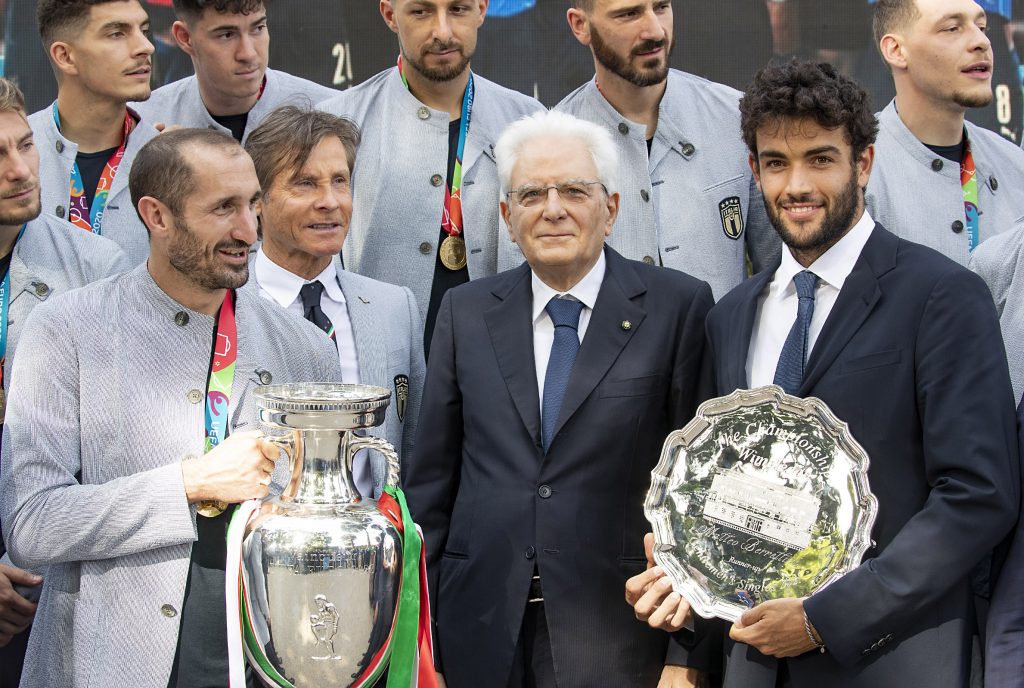 Il presidente della Repubblica riceve la nazionale italiana di calcio