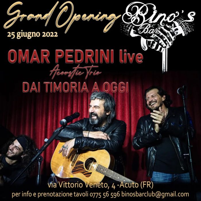 Omar Pedrini in concerto ad Iglesias